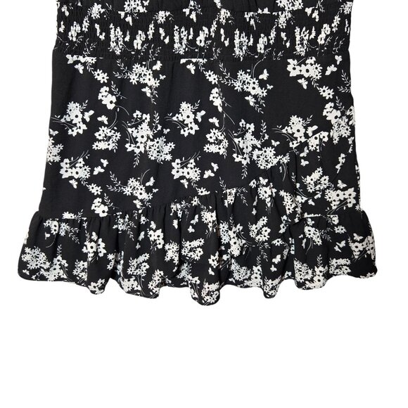 Michael Kors Floral Flutter Sleeve Mini Wrap Dress Black White Plus Size NWT - Picture 5 of 14